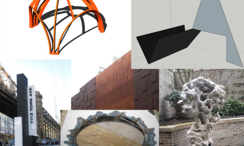 Collage of various architectural and sculptural designs.
